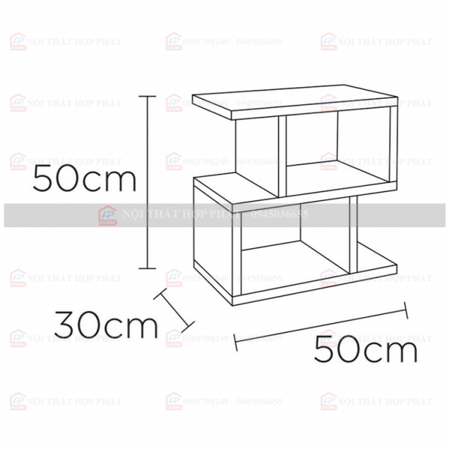 Tủ Sách - Kệ Sách - Kệ Trang Trí Gỗ KTTG027